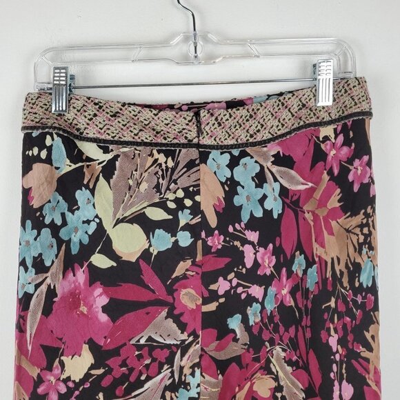 TapeMeasure Skirt Womens 6 Floral Black Pink Y2K 90s‎ Vintage Cottagecore - Picture 10 of 14